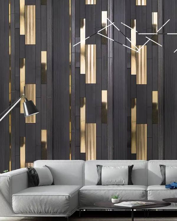 Wood & Gold Panel