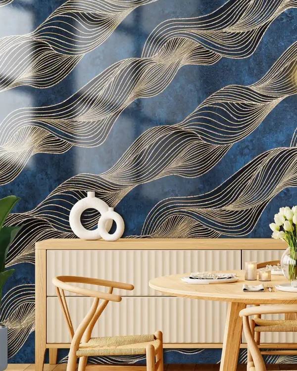 Navy Gold Flow