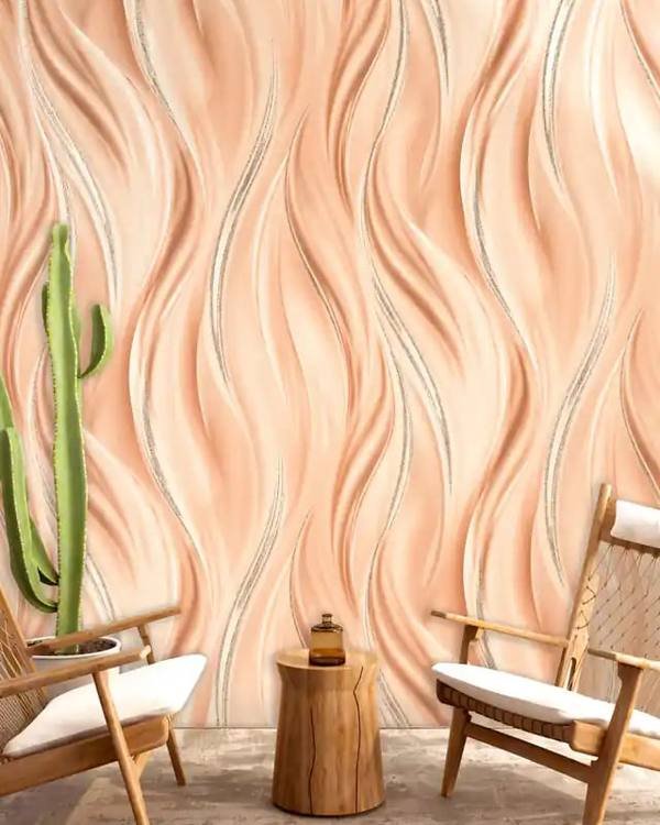 Peach Silk Waves