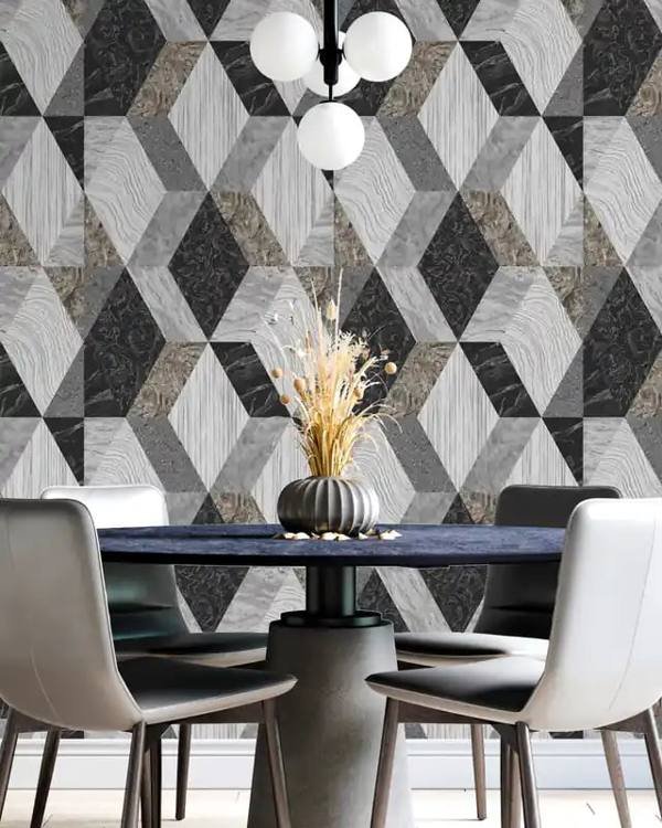 Grey Marble Hexagon