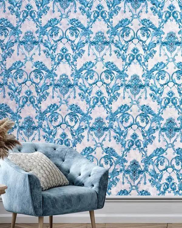 Teal Blue Baroque