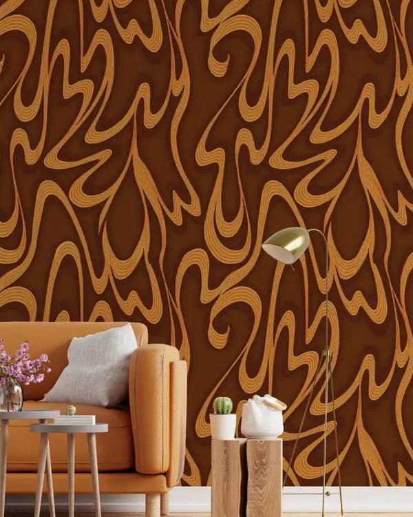 Brown Gold Swirl