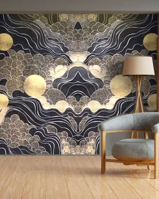 Golden Sun Wallpaper wallpaper on a room wall