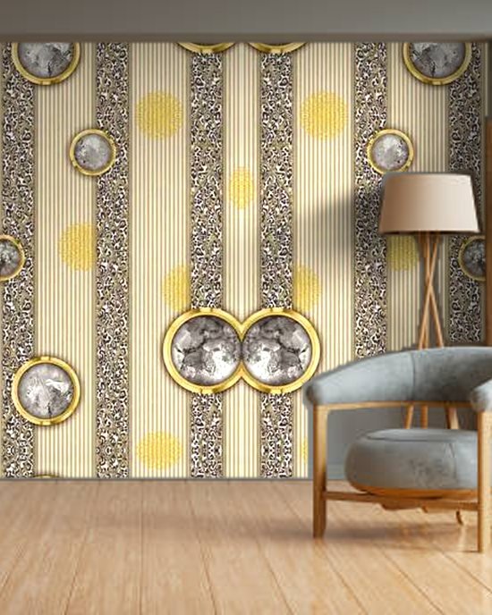 Leopard Glam 3D wallpaper on a room wall
