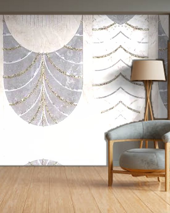 Art Deco Rainbow wallpaper on a room wall