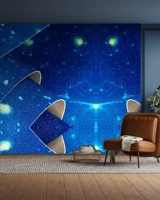 Starry Galaxy wallpaper on a room wall