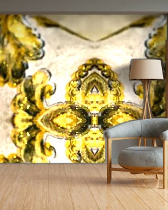 Royal Baroque Gold wallpaper on a room wall