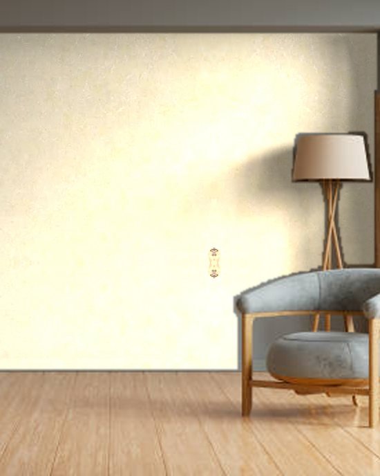 Cream Silk Texture wallpaper on a room wall