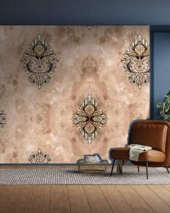 Venetian Damask wallpaper on a room wall