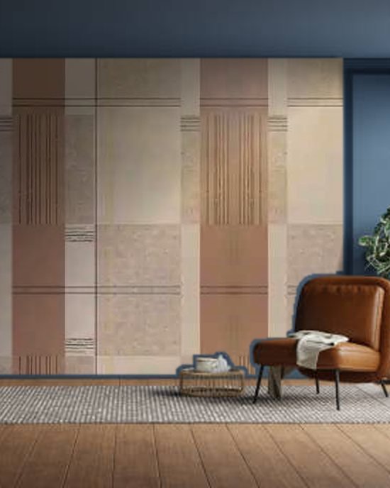 Modern Black Stripe wallpaper on a room wall