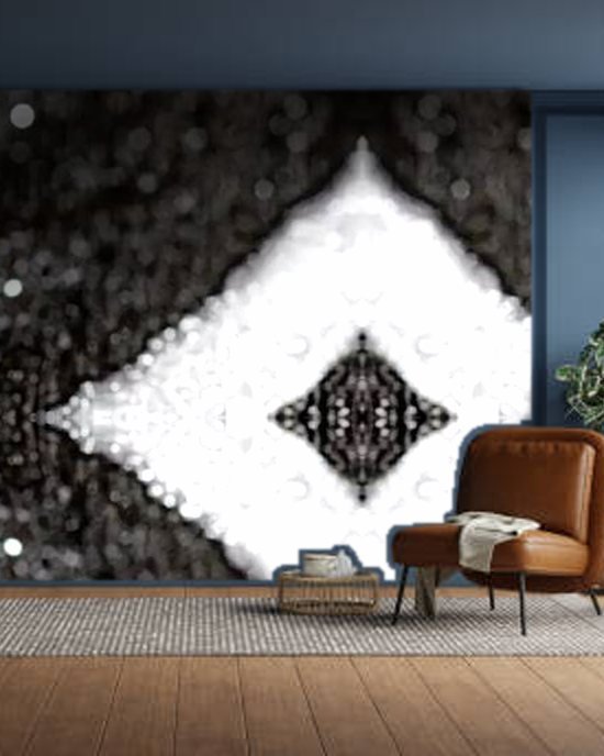Black Glitter Texture wallpaper on a room wall