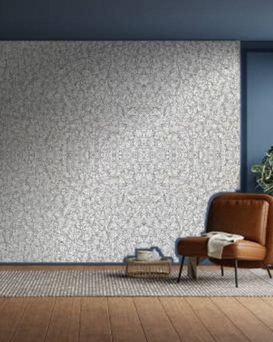 Grey Crackle Shimmer wallpaper on a room wall