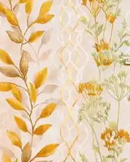 Golden Fern Trellis wallpaper close-up