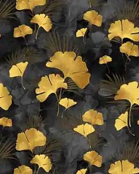 Black Gold Ginkgo wallpaper close-up