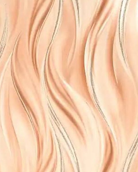 Peach Silk Waves wallpaper close-up