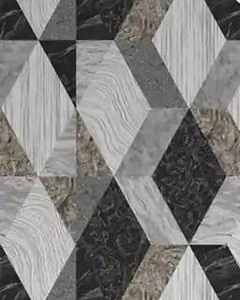 Grey Marble Hexagon wallpaper close-up