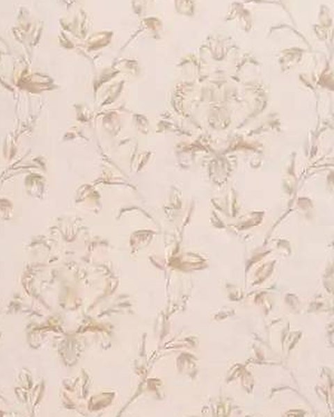 Ivory Floral Damask wallpaper close-up