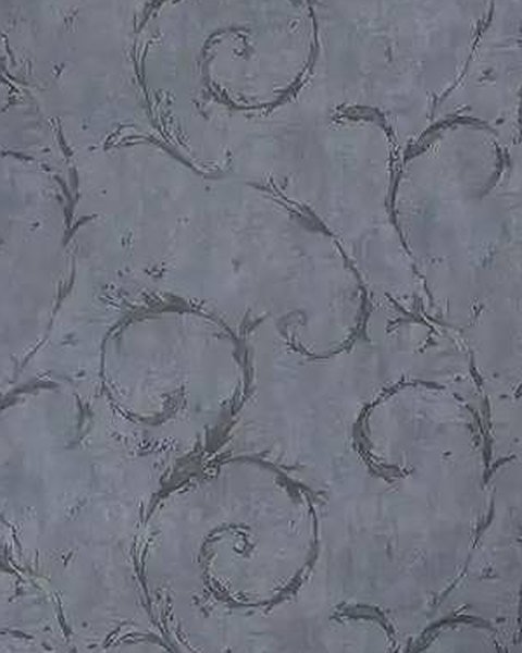 Silver Leaf Scroll wallpaper close-up