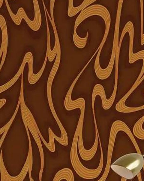 Brown Gold Swirl wallpaper close-up