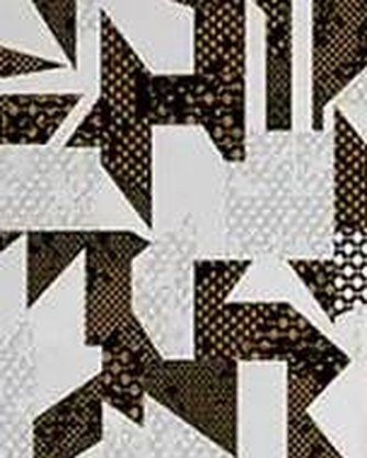 Black Gold Patchwork wallpaper close-up