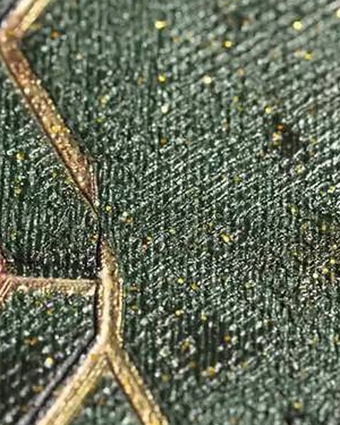 Emerald Gold Motif wallpaper close-up