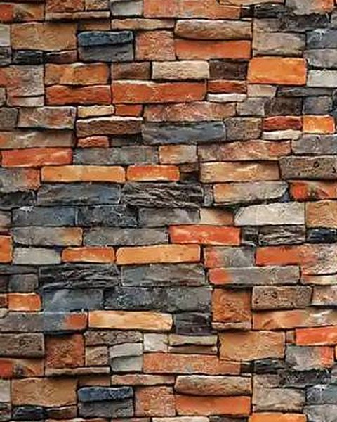 3D Rustic Brick wallpaper close-up