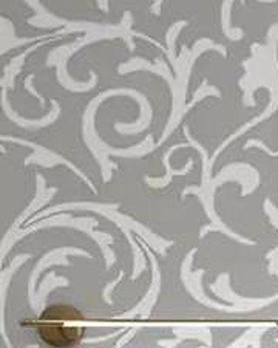 Silver Scroll Shimmer wallpaper close-up