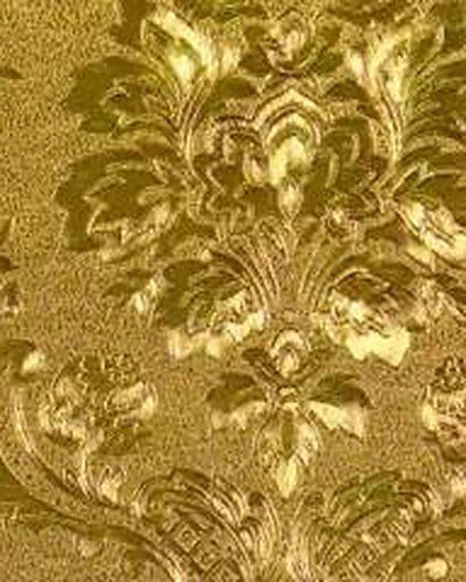 Gold Foil Damask wallpaper close-up